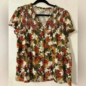 Women's Aventura Essex V-Neck Blouse size L (J148)